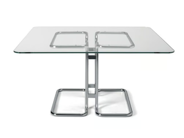 TUCROMA - Square glass and steel table by i 4 Mariani - view 2